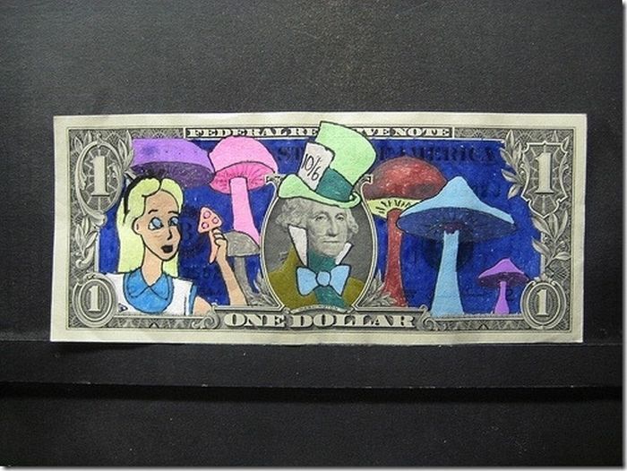 Рисунки на деньгах (30 фото)