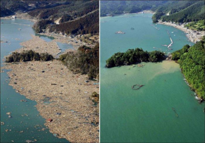 Япония восстанавливается после цунами (14 фото)