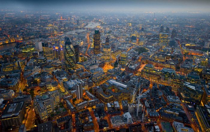 Лондон с высоты птичьего полета (27 фото)