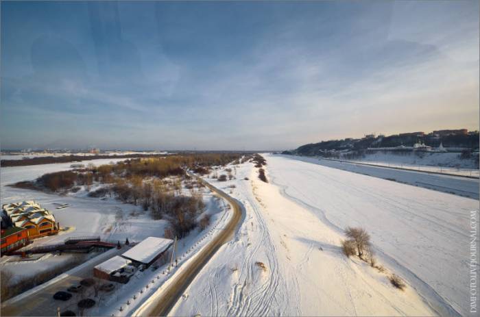 Открытие канатной дороги через Волгу между городами Нижний Новгород и Бор (49 фото)