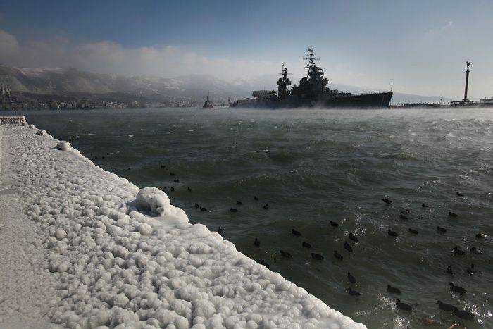 Ледяной шторм в Новороссийске (73 фото)