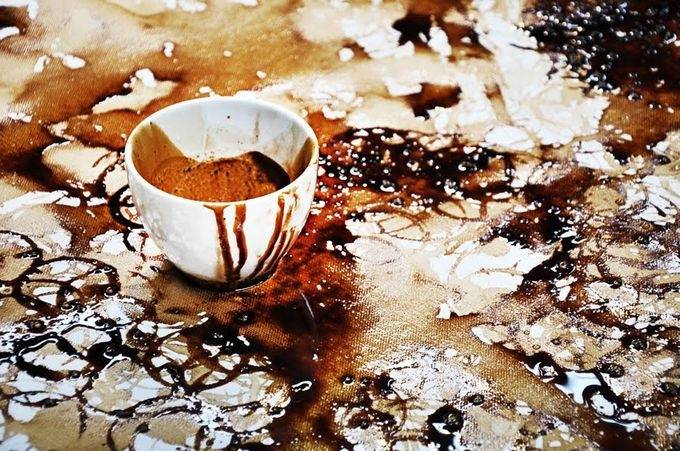 Кофе вместо краски (5 фото)
