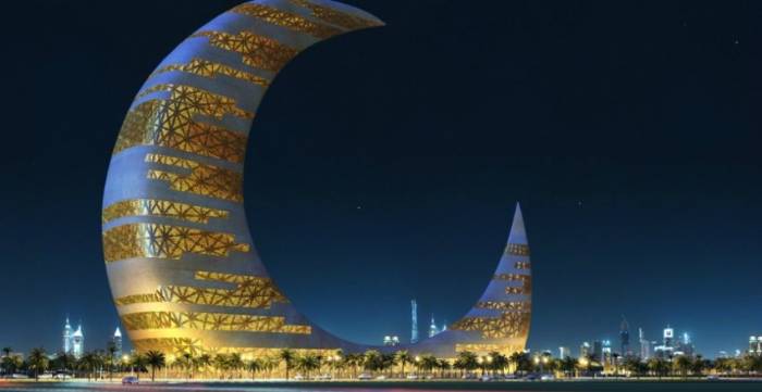 Башня Полумесяца в Дубаи (5 фото)