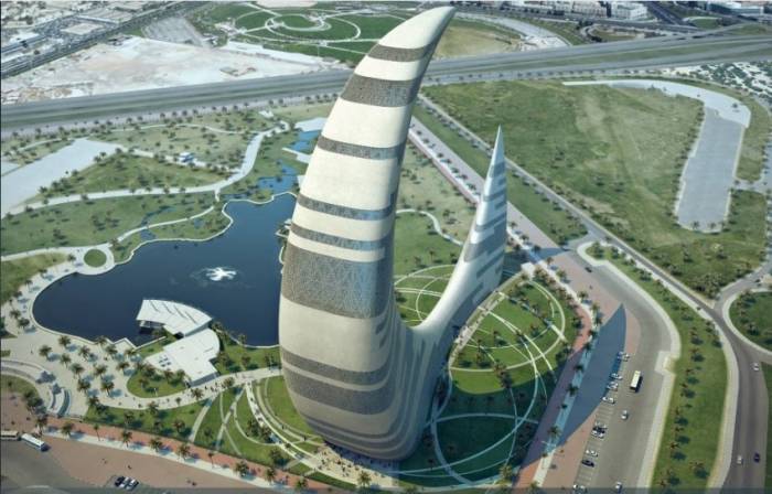 Башня Полумесяца в Дубаи (5 фото)