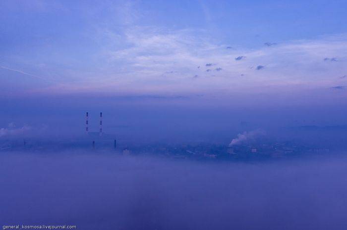 Киев на рассвете с высоты 135 метров (17 фото)
