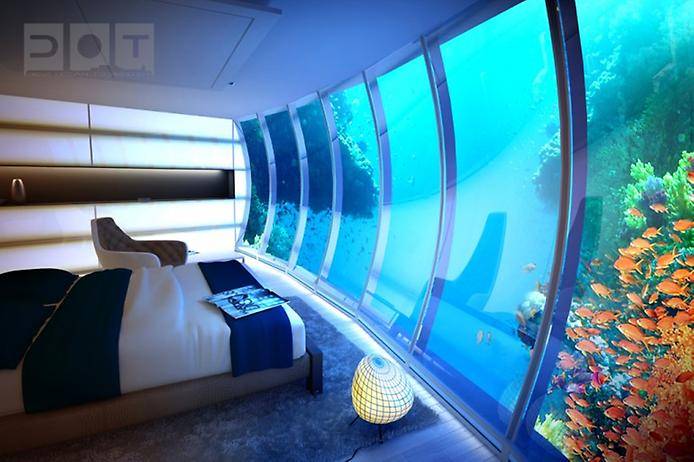 Подводный отель в Дубае (10 фото)