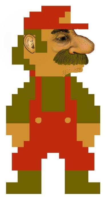 8-битный Марио в реальности (11 рисунков)
