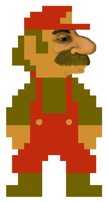 8-битный Марио в реальности (11 рисунков)