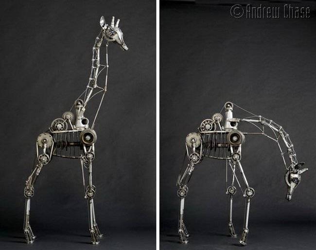 Стимпанк-скульптуры животных (8 фото)