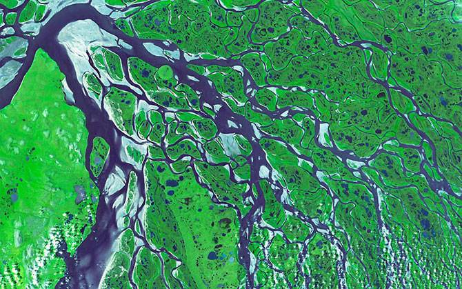 Как выглядят реки мира со спутника (20 фото)