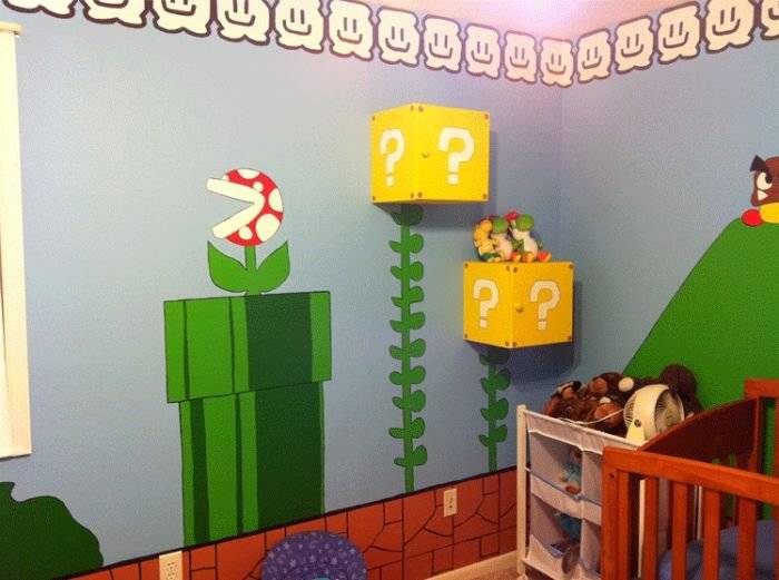 Детская спальня в стиле Супер Марио (6 фото)