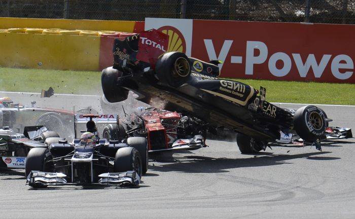 Авария на Гран-при Бельгии (10 фото)