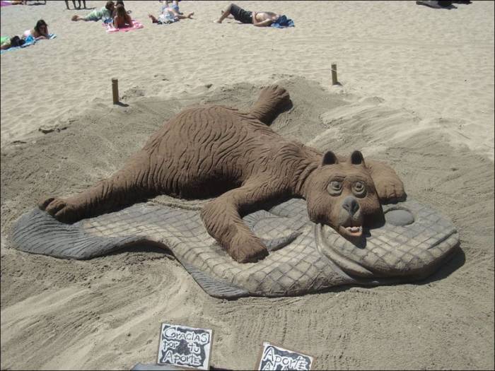 Удивительные произведения искусства из песка (33 фото)