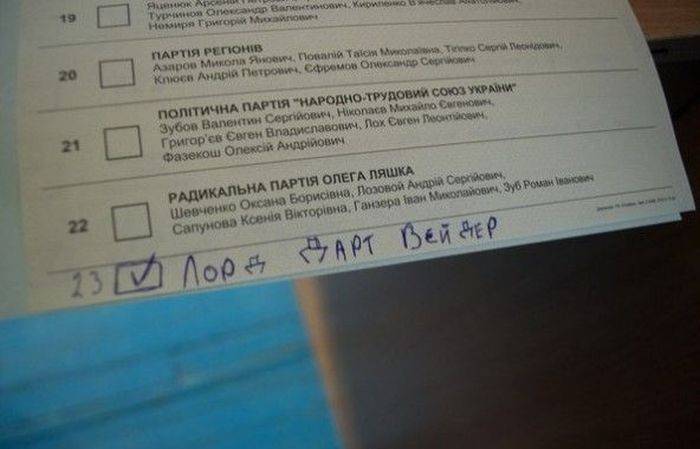 Подборка приколов с выборов на Украине (32 фото)