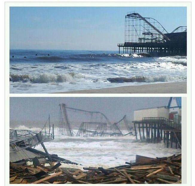 Последствия урагана "Сэнди" "до и после" (24 фото)