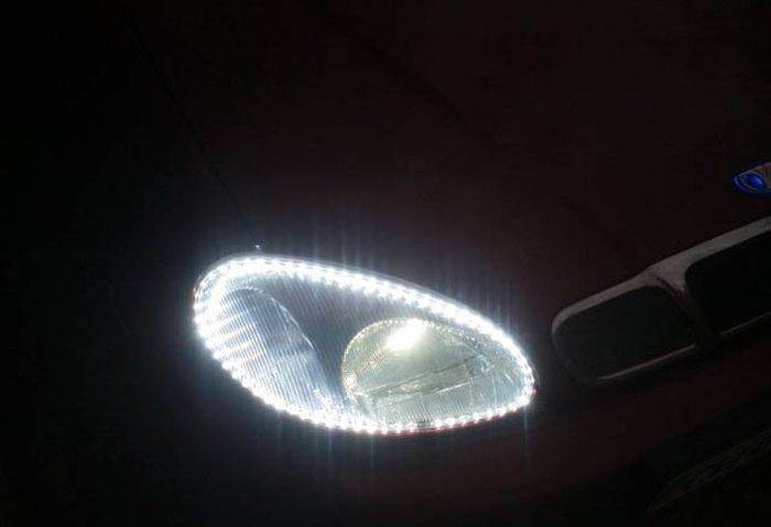 Крутые светодиодные фары на авто своми руками (30 фото)