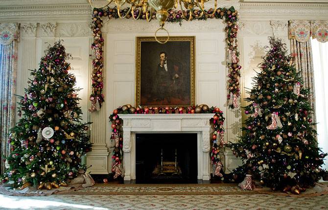 Рождественское убранство Белого дома (15 фото)