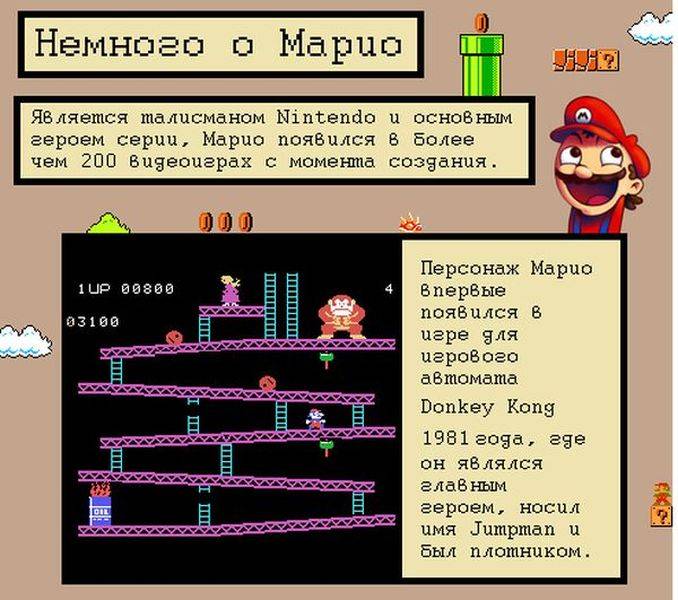 Факты об игре Super Mario (1 фото)