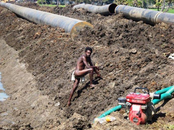 Строительство газопровода в Индии (37 фото)