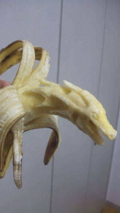 Креативные работы, сделанные и бананов (9 фото)