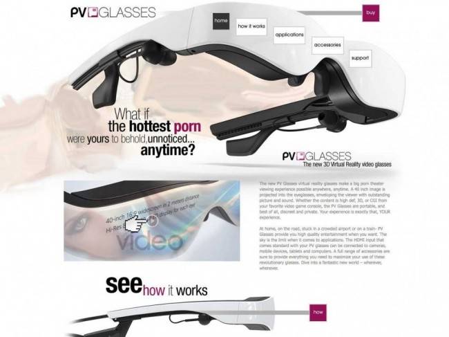 PV Glasses — порно-альтернатива волшебным очкам Google (2 фото)