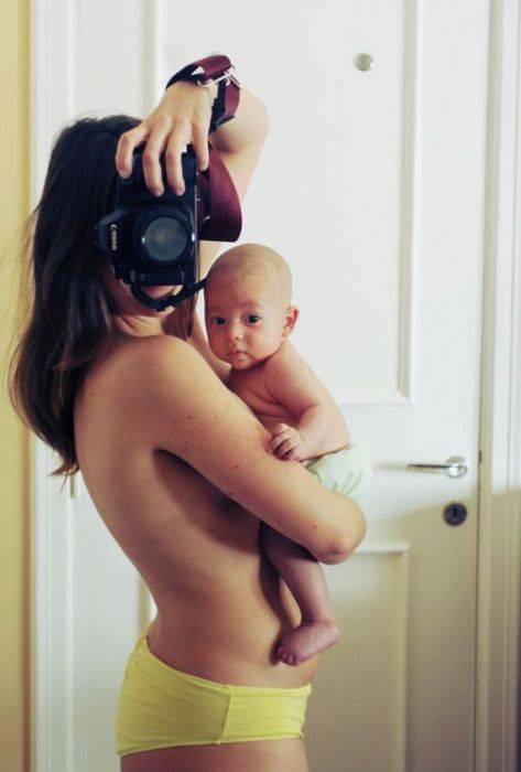 Серия фотографий беременной девушки (10 фото)