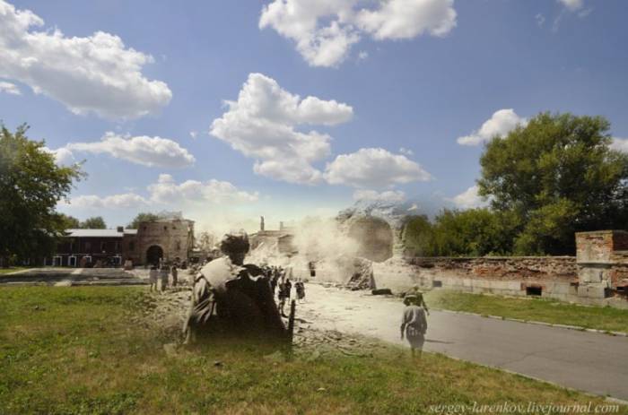 Брестская крепость в годы Второй мировой войны и сейчас (27 фото)