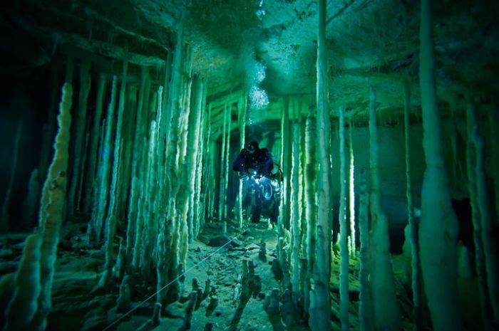 Потрясающие пещеры Багамских островов (23 фото)