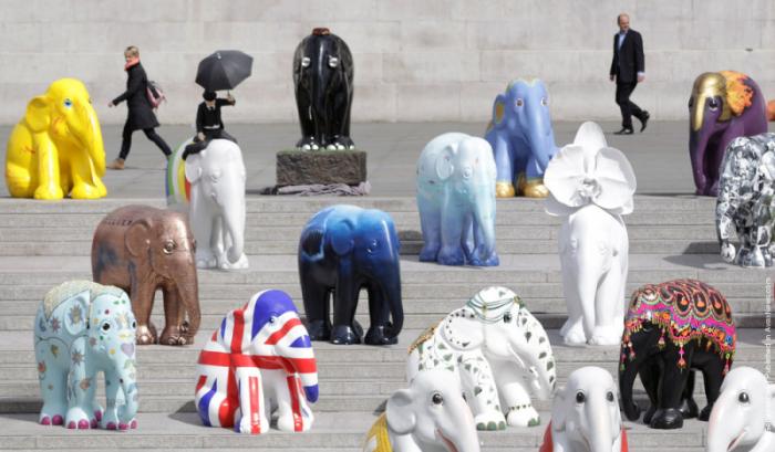 Необычные скульптуры слонов (12 фото)