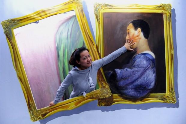 Новая интерактивная выставка 3D-рисунков в Китае