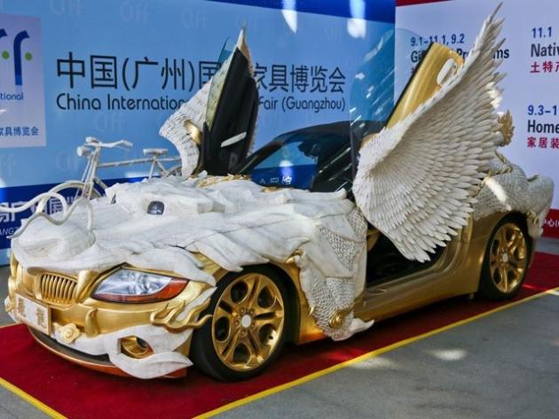 Китайские тюнеры превратили BMW Z4 в золотого дракона (7 фото)
