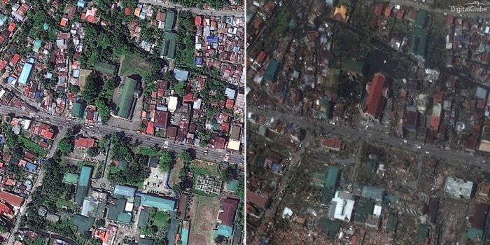Последствия тайфуна Хайянь: "до и после" (7 фото)