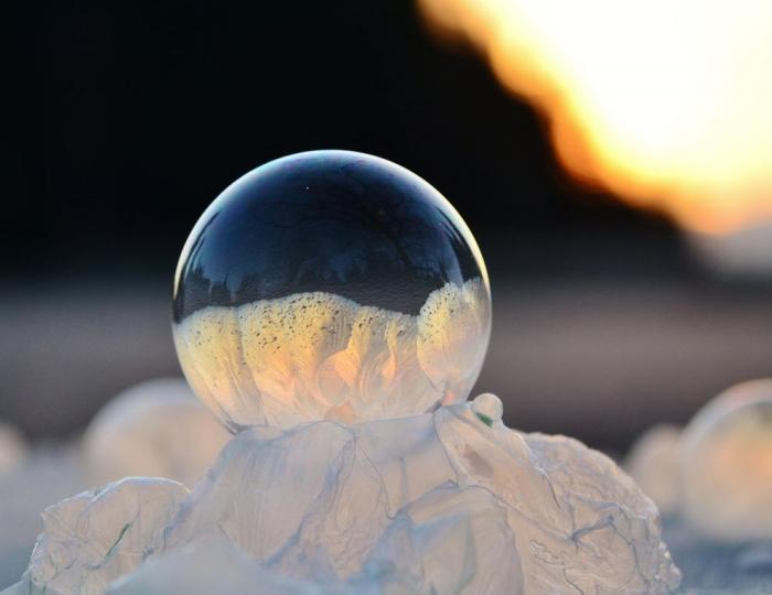 Замороженные мыльные пузыри (8 фото)