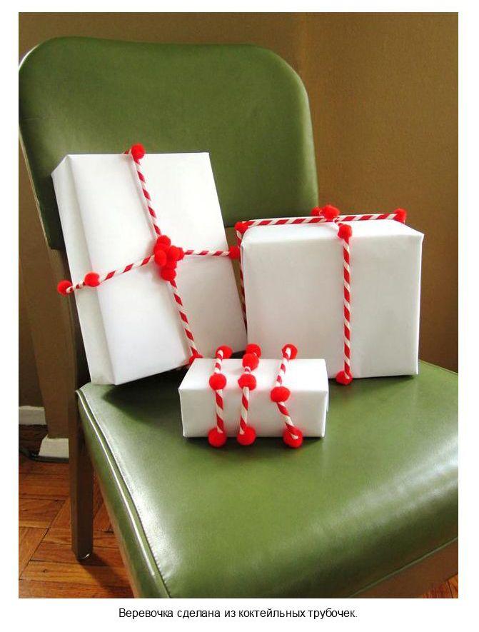 Как упаковать новогодний подарок (29 фото)