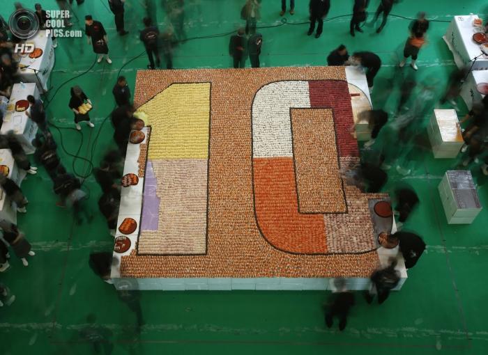 Самая большая в мире мозаика из суши (6 фото)