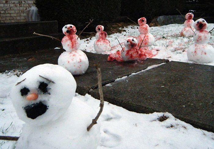 Прикольные снеговики (24 фото)
