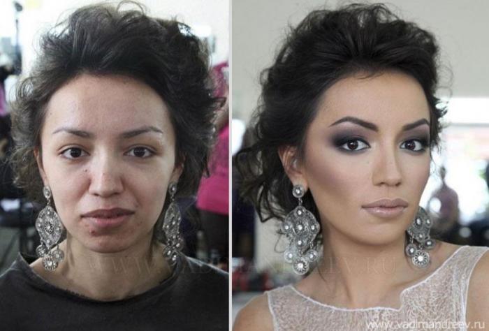  Девушки до и после макияжа (13 фото) 