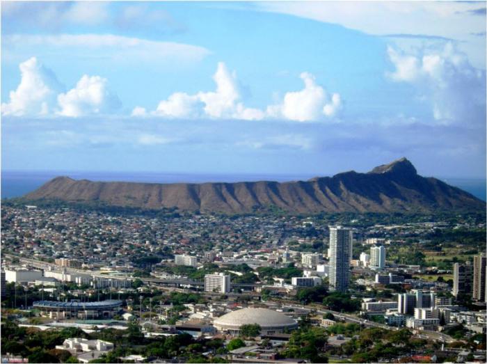 Заселенный кратер на острове: вулкан Алмазная Голова на Гавайях (8 фото)