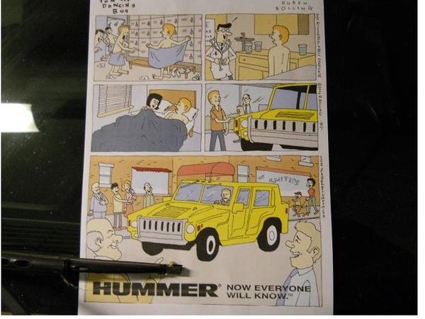 Тонкий троллинг владельца Hummer (3 фото)