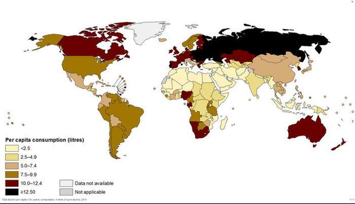 Самые пьющие в мире страны (2 картинки)