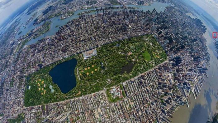 Центральный парк с высоты 800 метров, Нью-Йорк (2 фото)