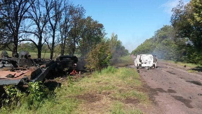 Нападение на блокпост украинской армии в Донецкой области (5 фото)