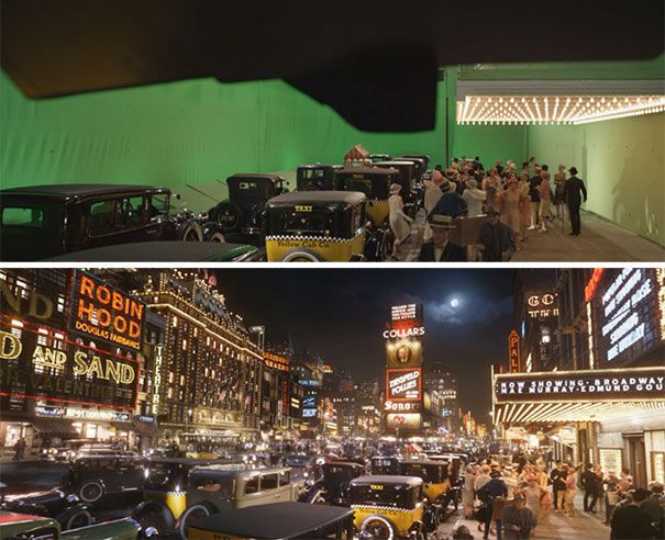 Кадры из популярных фильмов, до и после наложения графики. (27 фото)