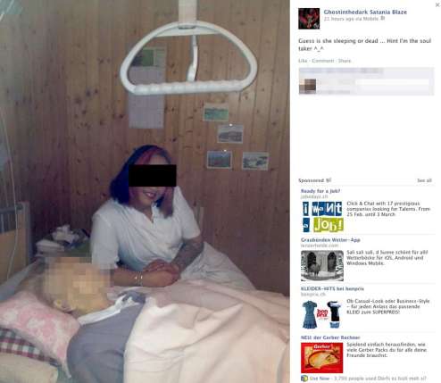 Медсестра-сатанистка устроила фотосессию с умершей (3 фото)