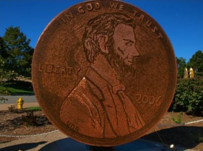 Монета с Авраамом Линкольном из 840 тысяч монет (5 фото)