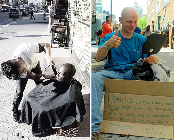 Нью-йоркский стилист каждое воскресенье бесплатно стрижет бездомных (11 фото)