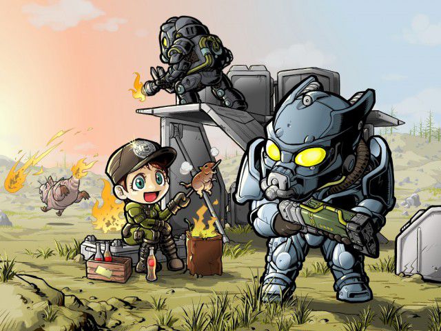 Иллюстрации к Fallout 3 в анимэшном стиле (8 фото) 