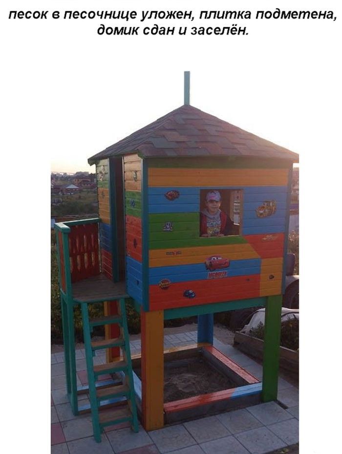 Строим игровой домик для ребенка своими руками (20 фото)