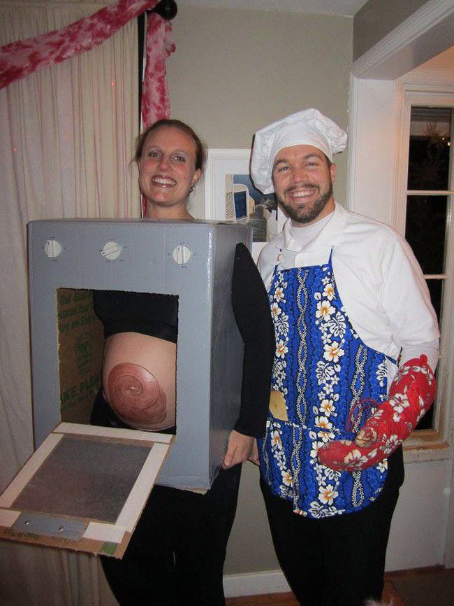 Странные костюмы на Хеллоуин для беременных (21 фото)