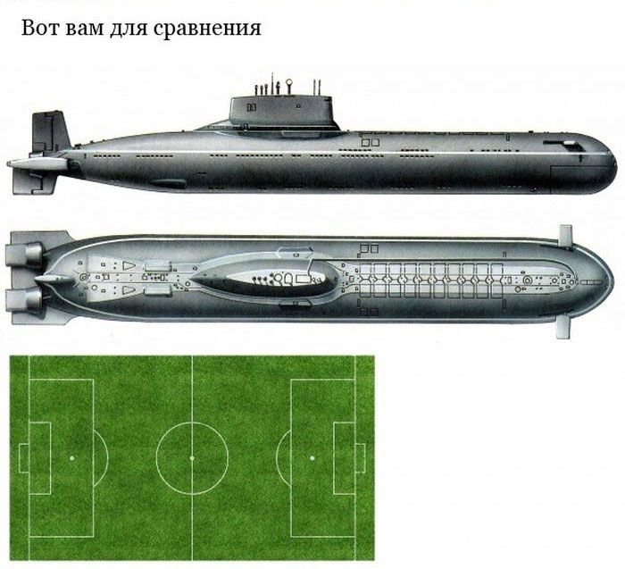 Гигантская подводная лодка проекта 941 - "Акула" (13 фото)